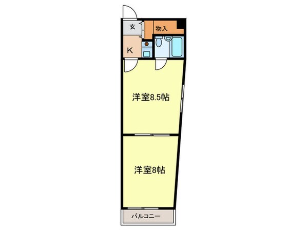 東和ﾏﾝｼｮﾝ広小路の物件間取画像